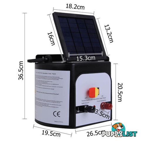 15km Solar Power Electric Fence Energiser Charger