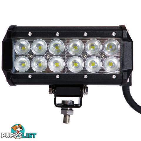 2x 7inch 60w Cree LED Light Bar Flood Beam Offroad Work SUV 4WD Lamp