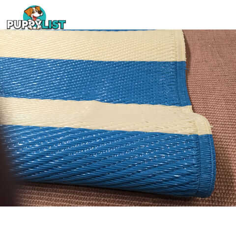 STRIPES Rug Blue & Cream 150x240cm