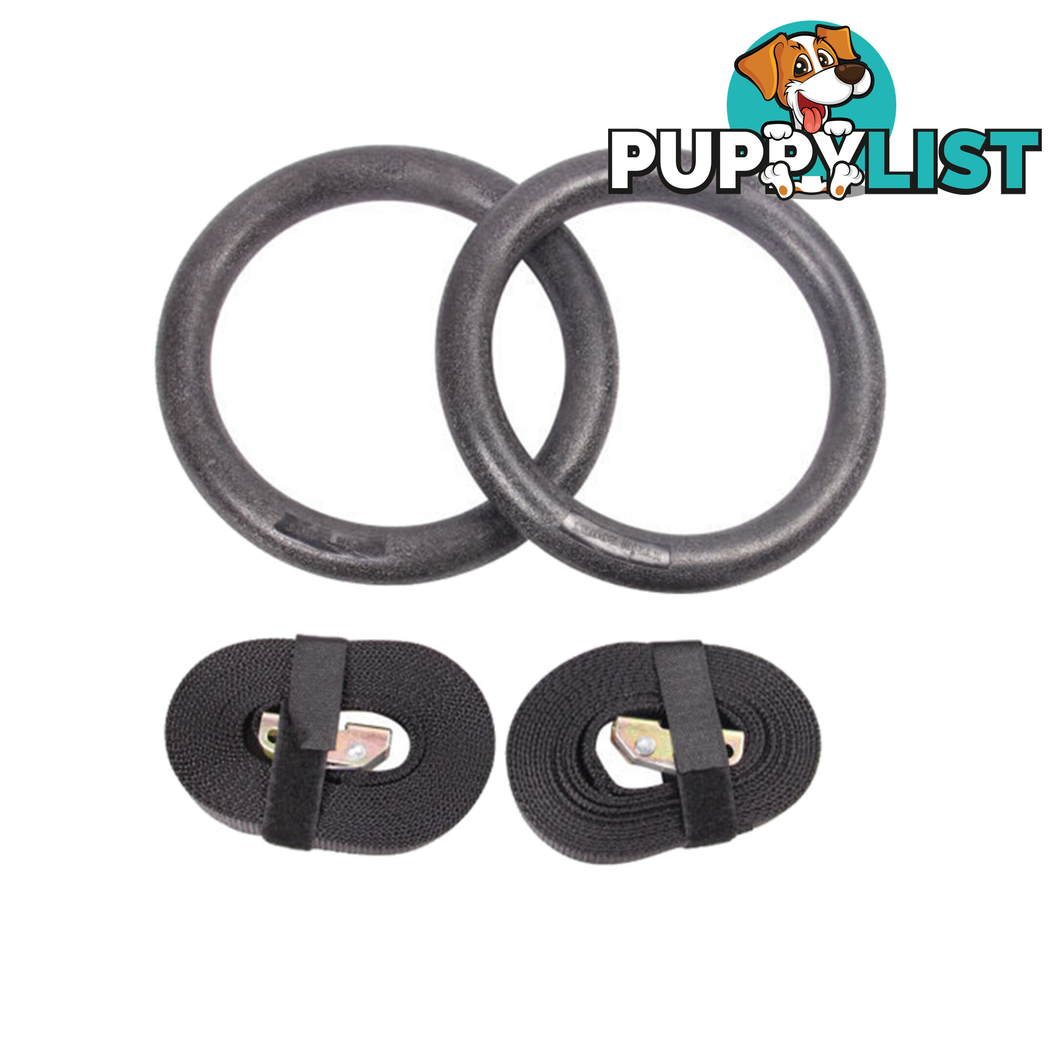 Gymnastic Gym Rings Hoop Crossfit Exercise Fitness Home Workout Dip Pair Bars