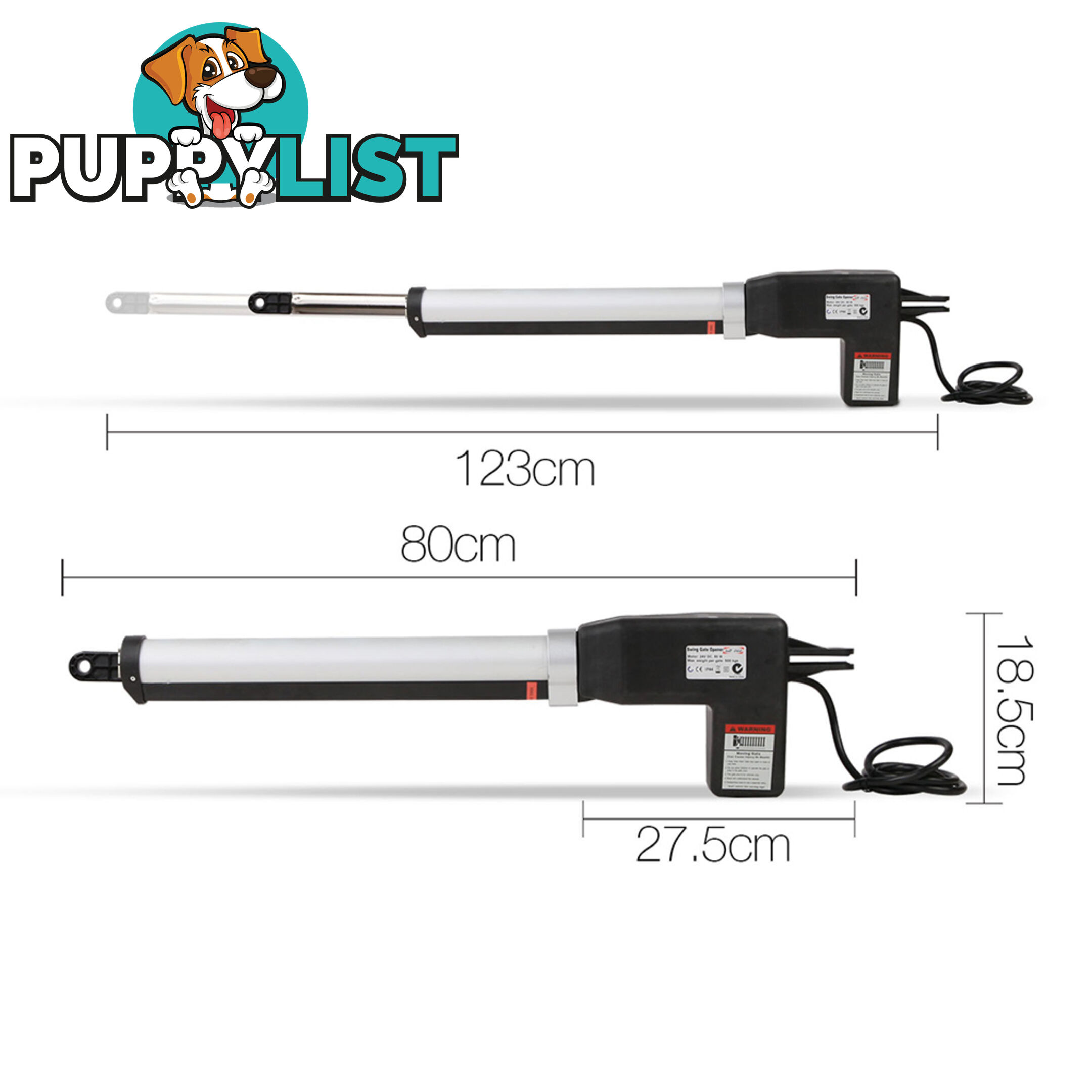 Automatic 2 Arm Swing Gate Opener with 2 Remote Controls