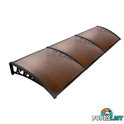 DIY Window Door Awning Cover Brown 100 x 300cm