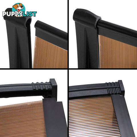 DIY Window Door Awning Cover Brown 100 x 300cm