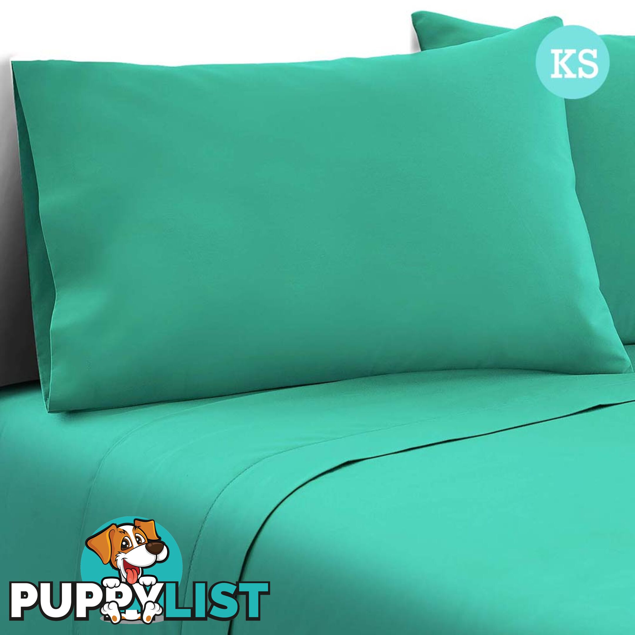 3 Piece Microfibre Sheet Set King Single_ Aqua