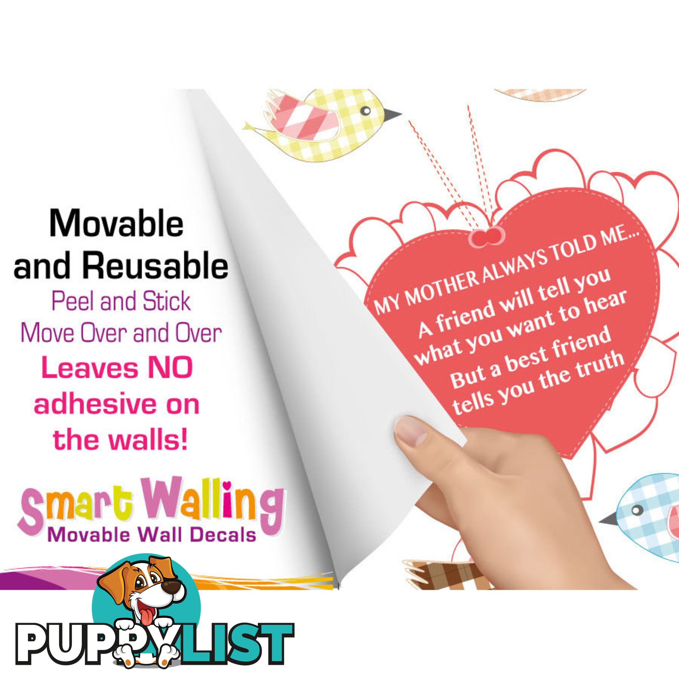 Medium Size My Mother Told Me Wall Sticker Quotes - Totally Movable