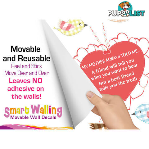 Medium Size My Mother Told Me Wall Sticker Quotes - Totally Movable