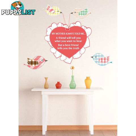 Medium Size My Mother Told Me Wall Sticker Quotes - Totally Movable