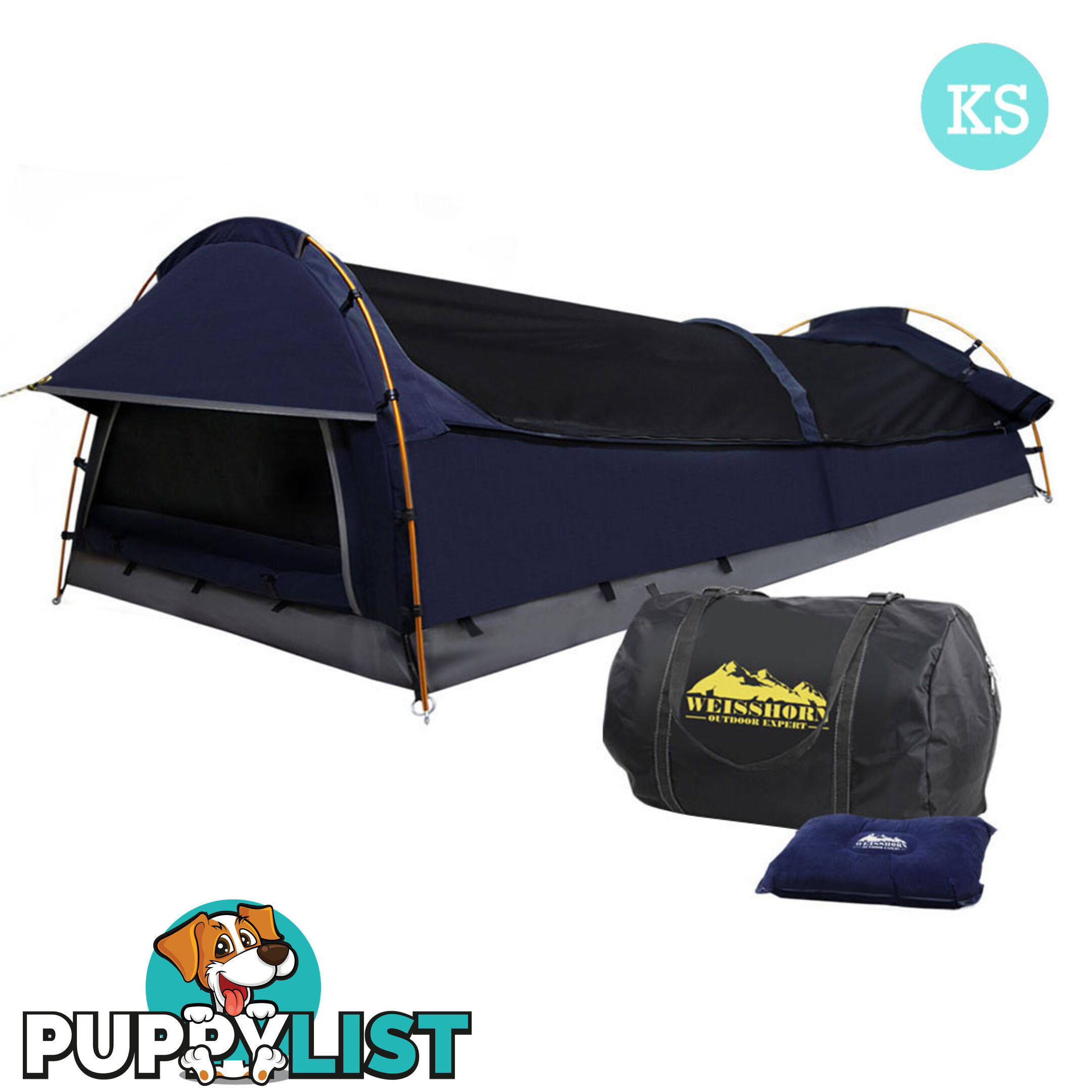 Deluxe King Single Swag Camping Swag Navy