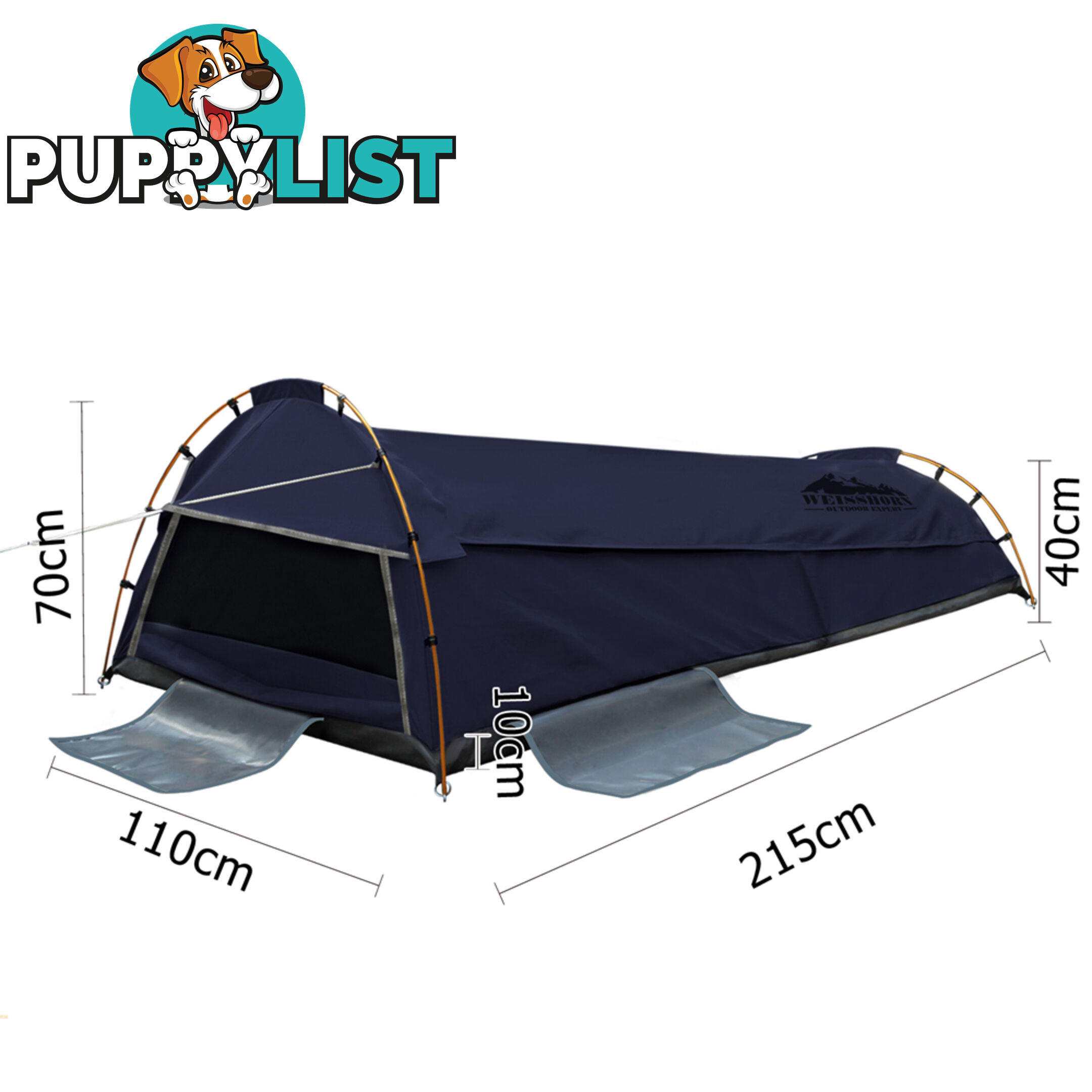 Deluxe King Single Swag Camping Swag Navy