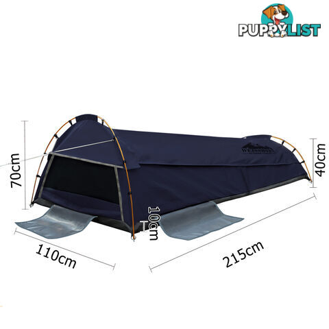 Deluxe King Single Swag Camping Swag Navy