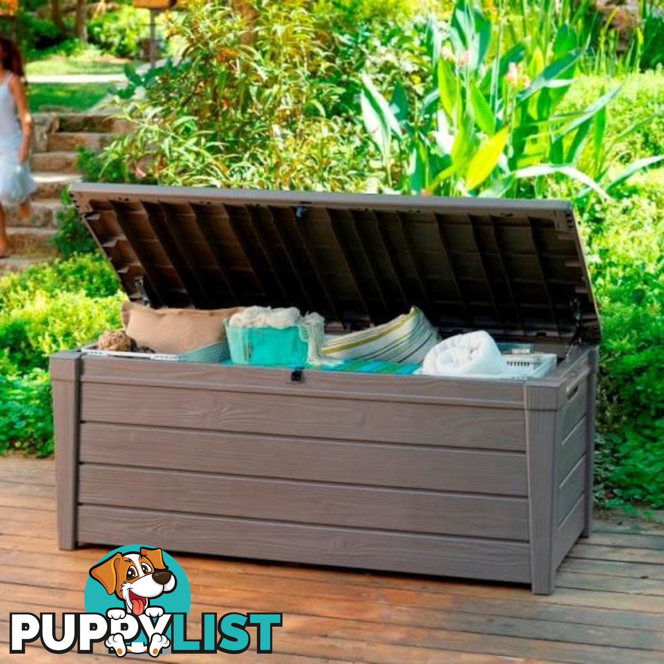 Keter Brightwood Outdoor Garden Storage Box