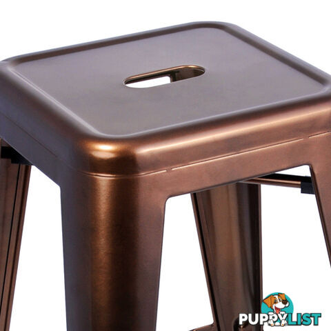 Set of 2 Steel Kitchen Bar Stool 76cm Bronze