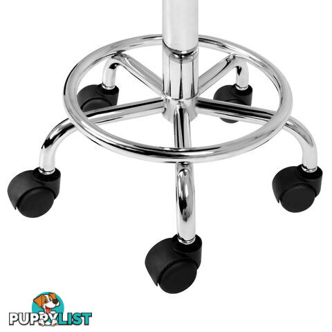 Round PU Swivel Salon Stool White