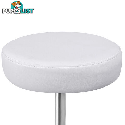 Round PU Swivel Salon Stool White