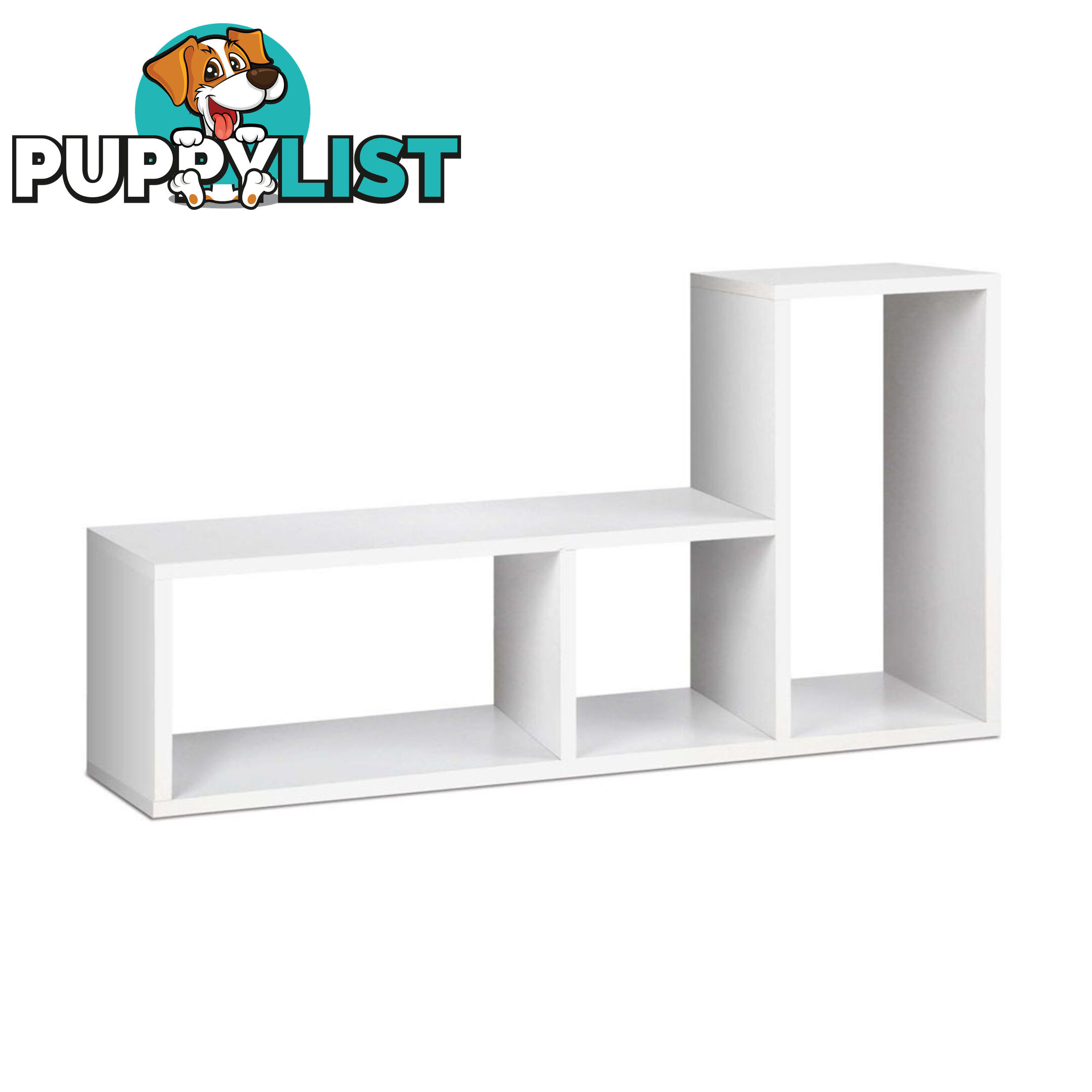 DIY L Shaped Display Shelf - White