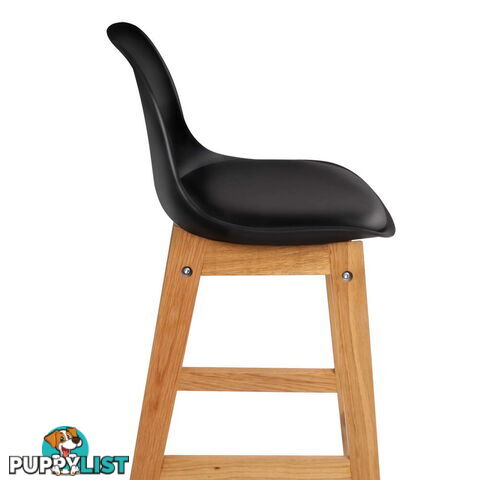 Set of 2 High Seat Back Barstools _ Black