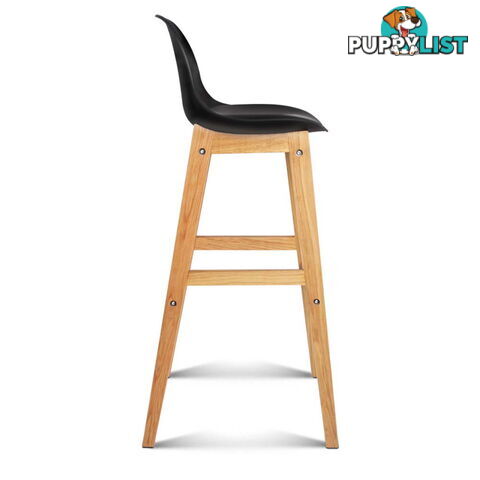 Set of 2 High Seat Back Barstools _ Black