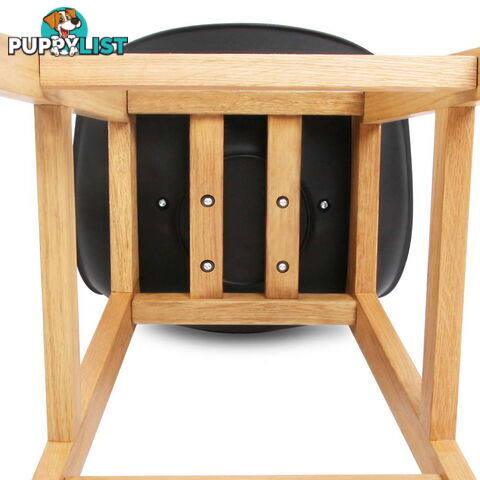 Set of 2 High Seat Back Barstools _ Black