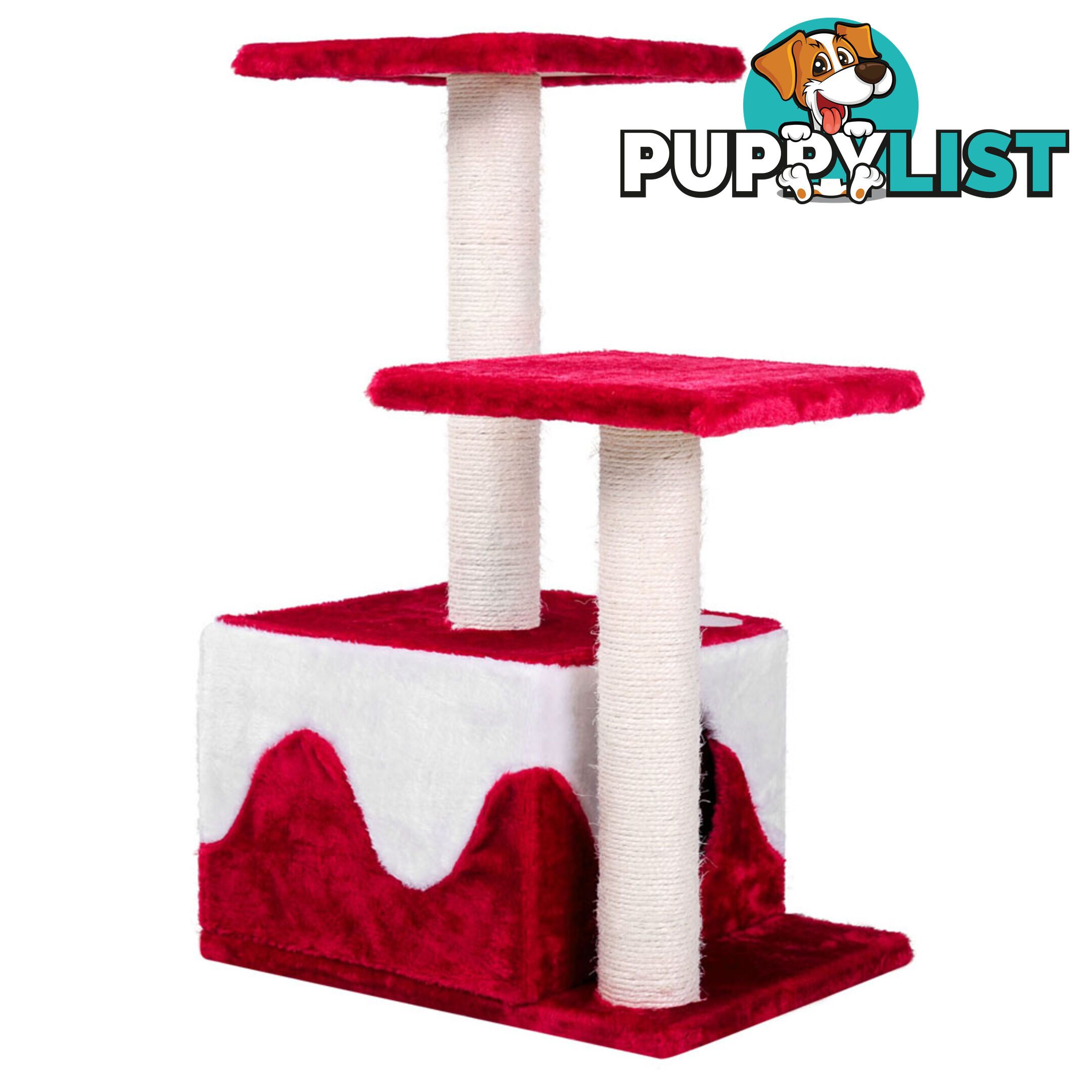 Cat Scratching Poles Post Furniture Tree House Red