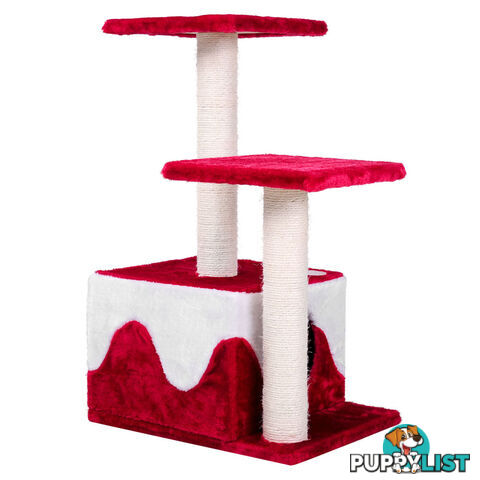 Cat Scratching Poles Post Furniture Tree House Red