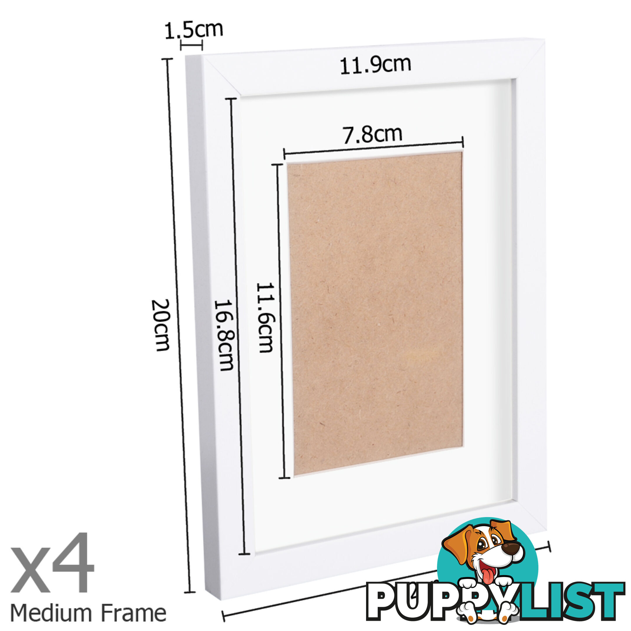 17 pcs Photo Frames Set Wall White