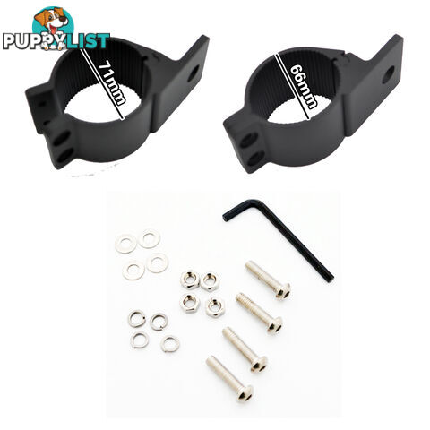 PAIR Bullbar Mounting Bracket Clamp 66-71mm For LED Light Bar HID Antenna ARB