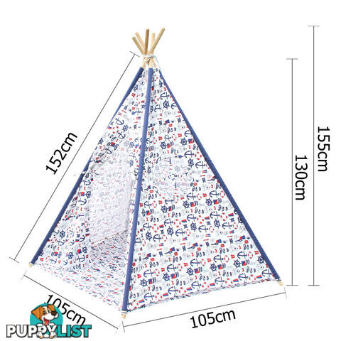 5 Poles Teepee Tent w/ Storage Bag