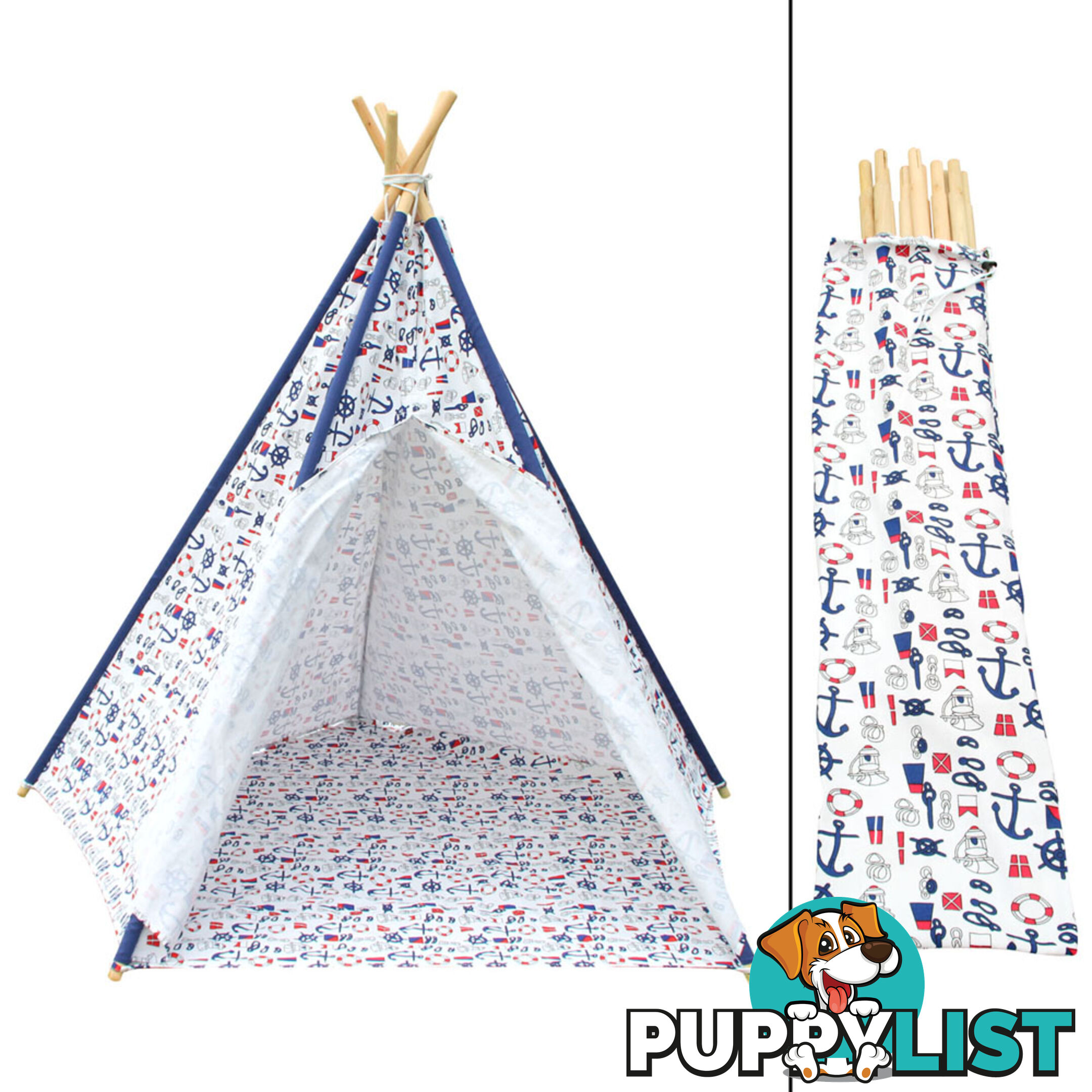 5 Poles Teepee Tent w/ Storage Bag