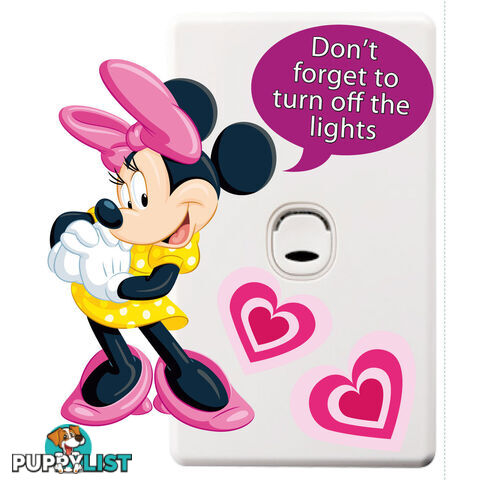 Minnie Mouse Light Switch Wall Sticker - Totally Movable