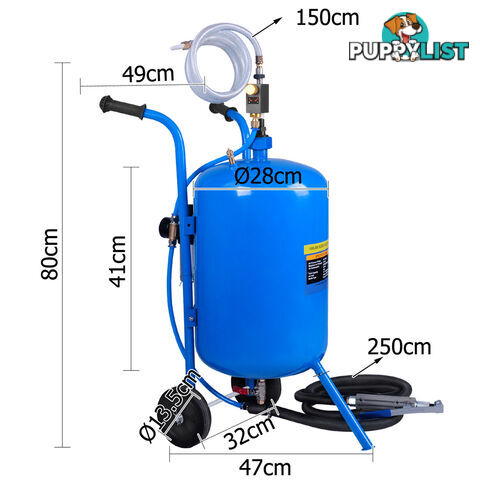 100lb Portable Soda Pressure Abrasive Upgrade Air Sandblaster