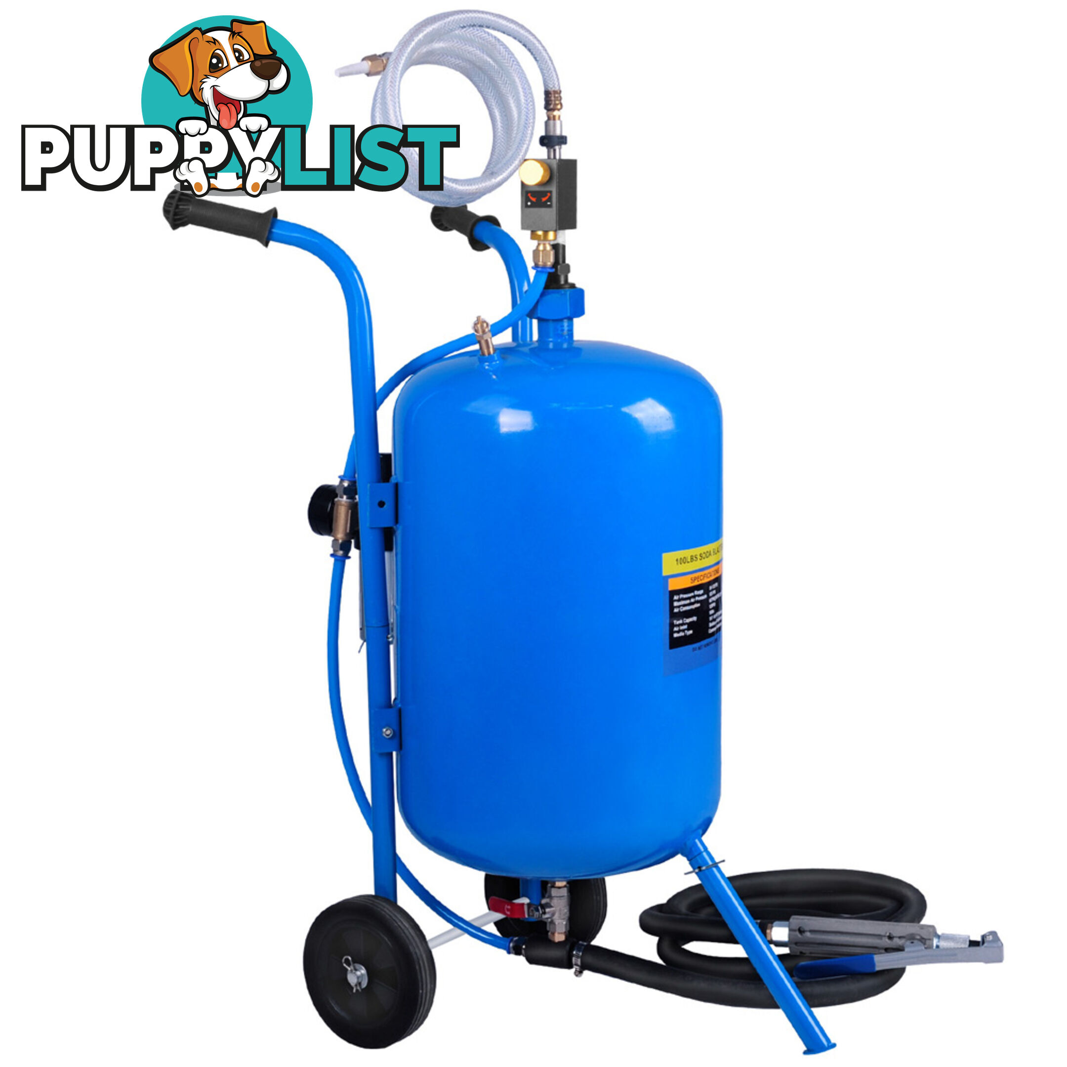 100lb Portable Soda Pressure Abrasive Upgrade Air Sandblaster