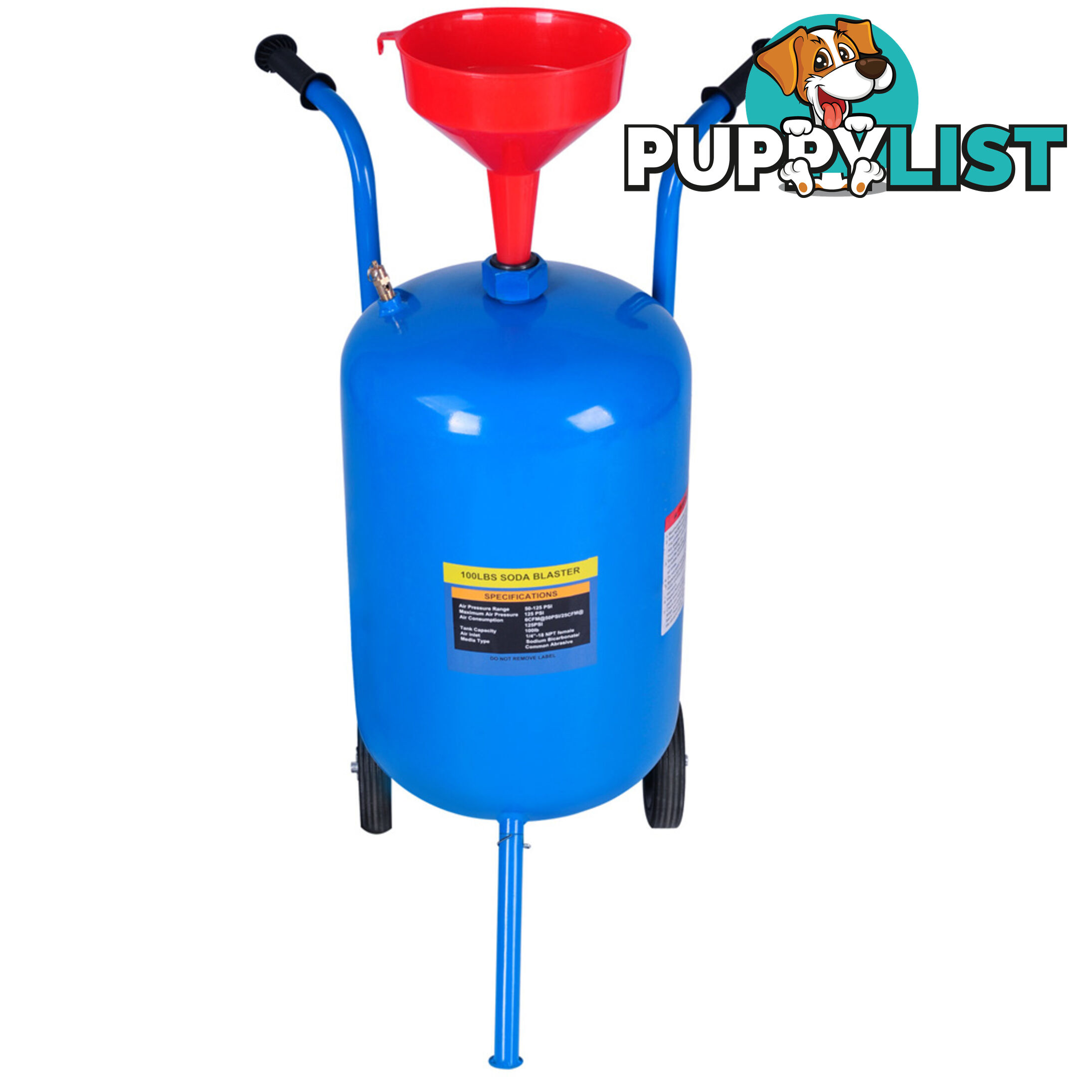 100lb Portable Soda Pressure Abrasive Upgrade Air Sandblaster