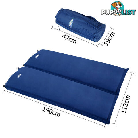 Self inflating Mattress Double 8cm Blue