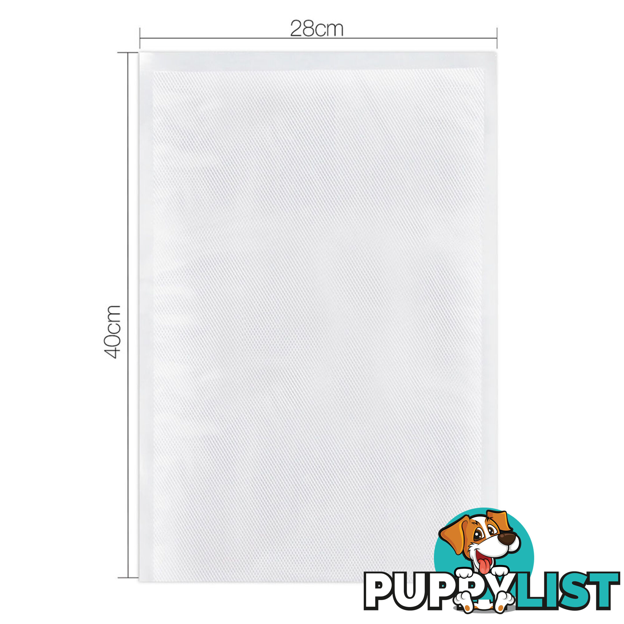 100 Food Sealer Bags: 28 x 40cm