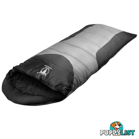 Camping Envelope Sleeping Bag Double Grey Black