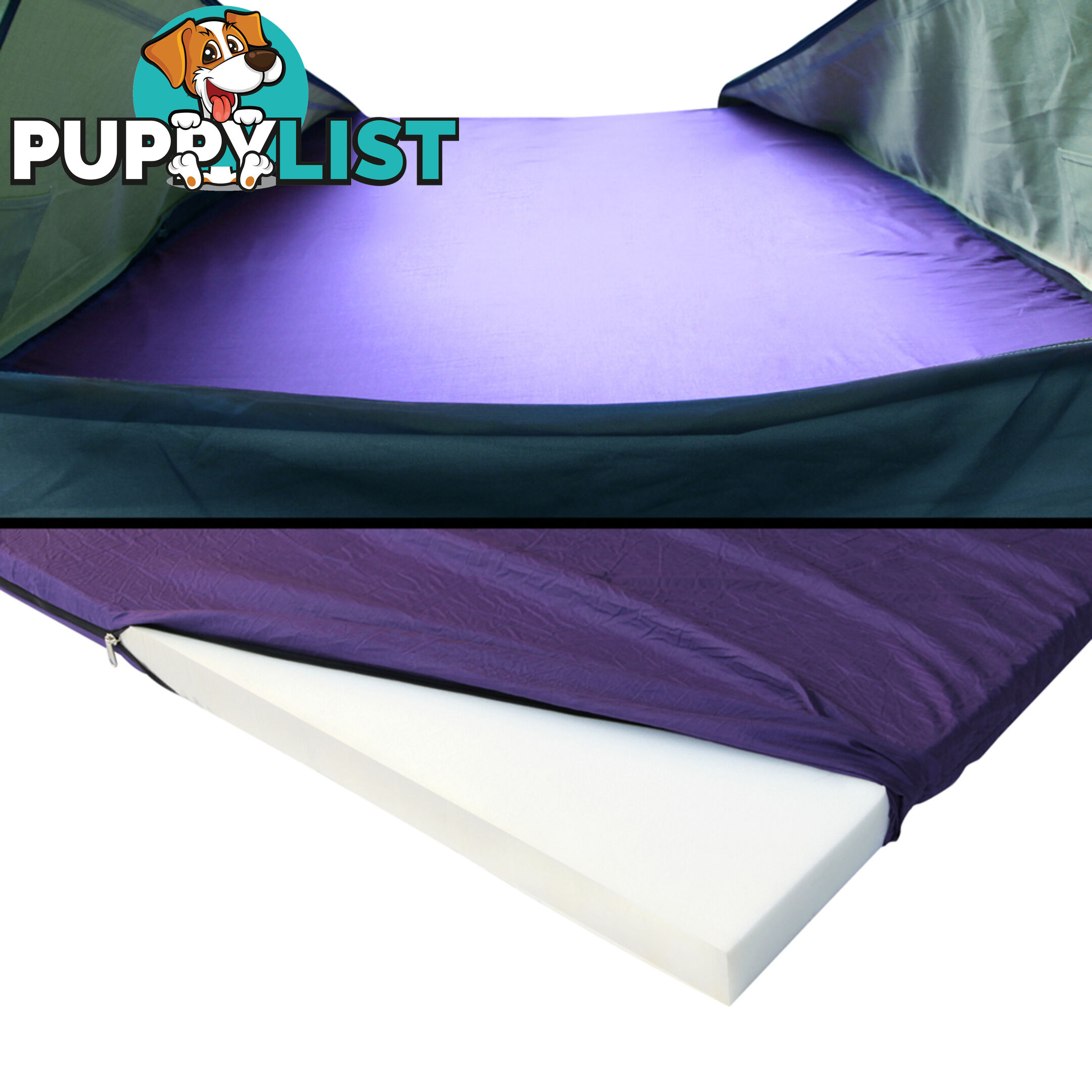 Double Camping Canvas Swag Tent Celadon w/ Air Pillow