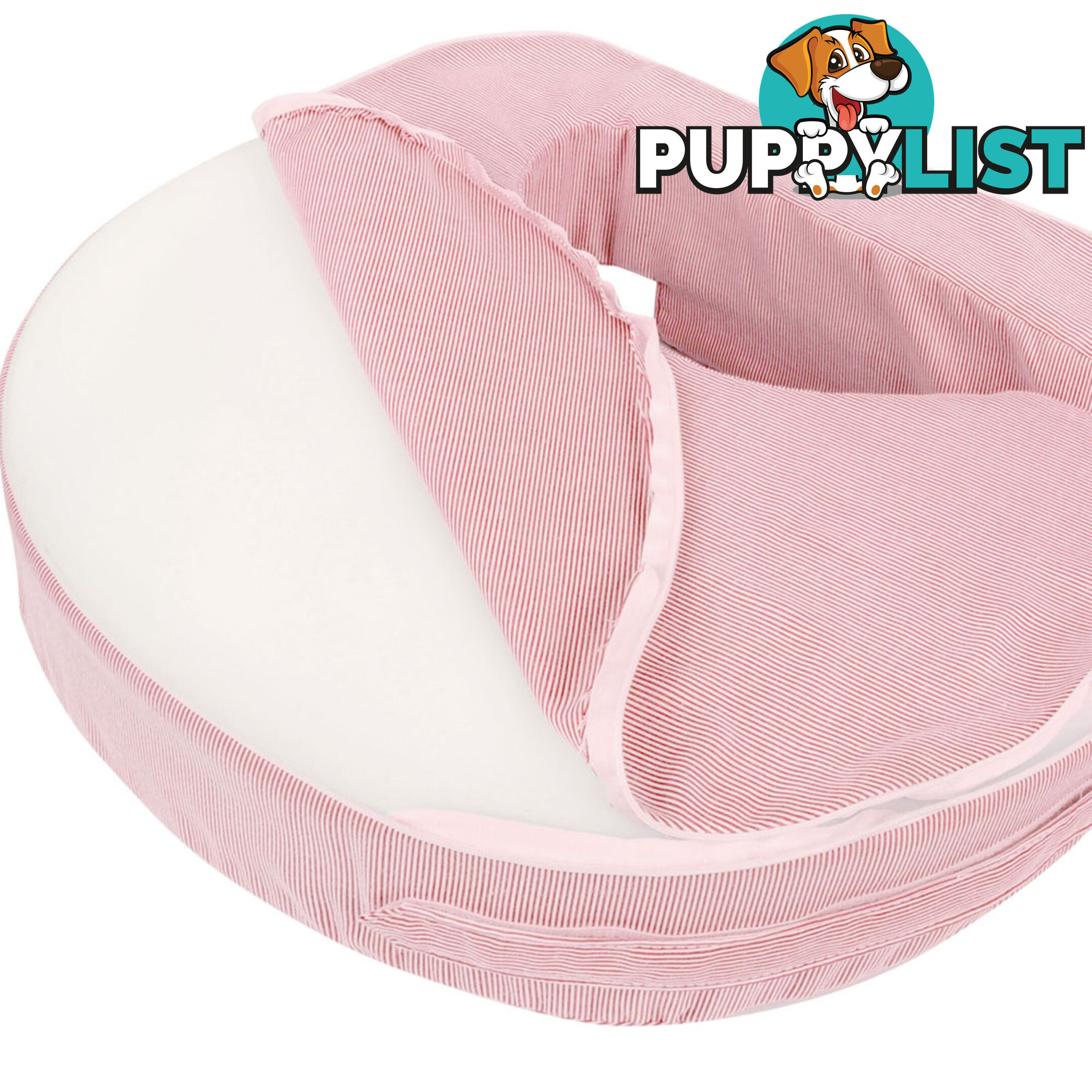 Baby Breast Feeding Support Memory Foam Pillow w/ Zip Cover Pink