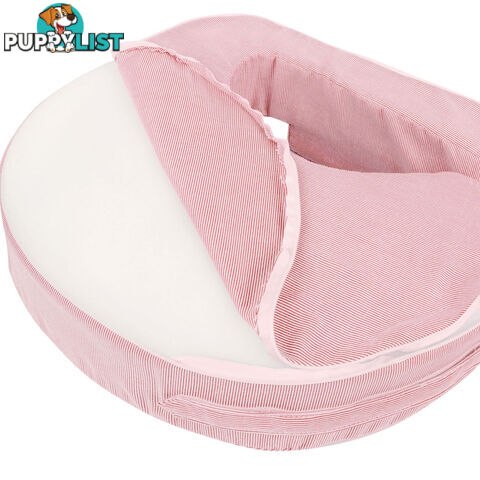 Baby Breast Feeding Support Memory Foam Pillow w/ Zip Cover Pink