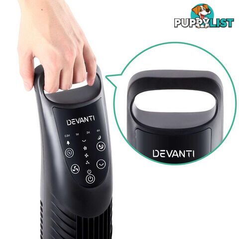 3 Speed Tower Fan  with Remote Control - Black