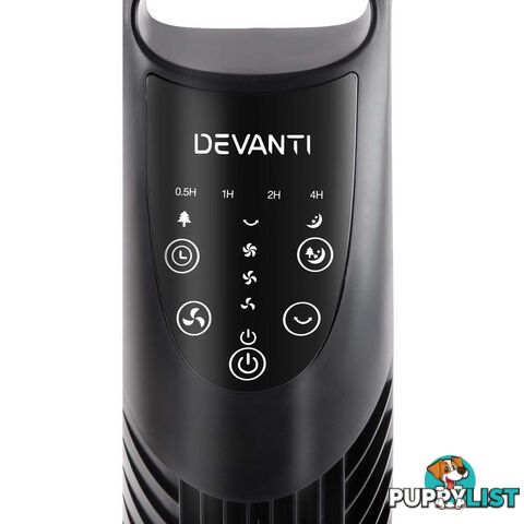 3 Speed Tower Fan  with Remote Control - Black