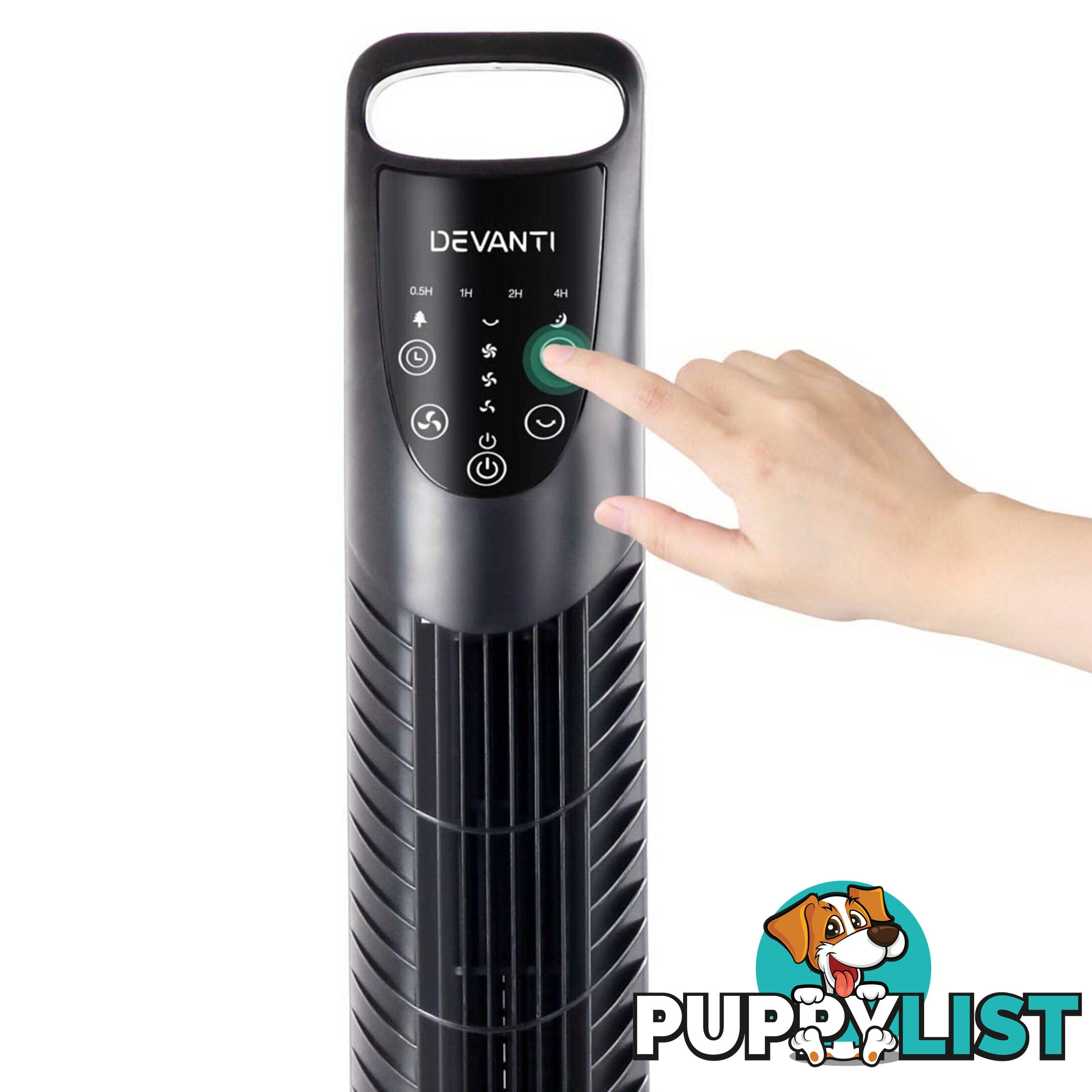 3 Speed Tower Fan  with Remote Control - Black