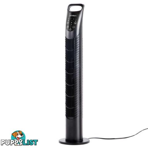 3 Speed Tower Fan  with Remote Control - Black