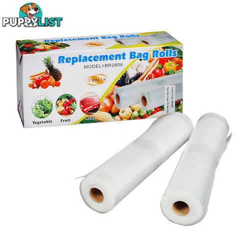 Set of 10 Vacuum Food Sealer Storage Rolls 6m x 22cm