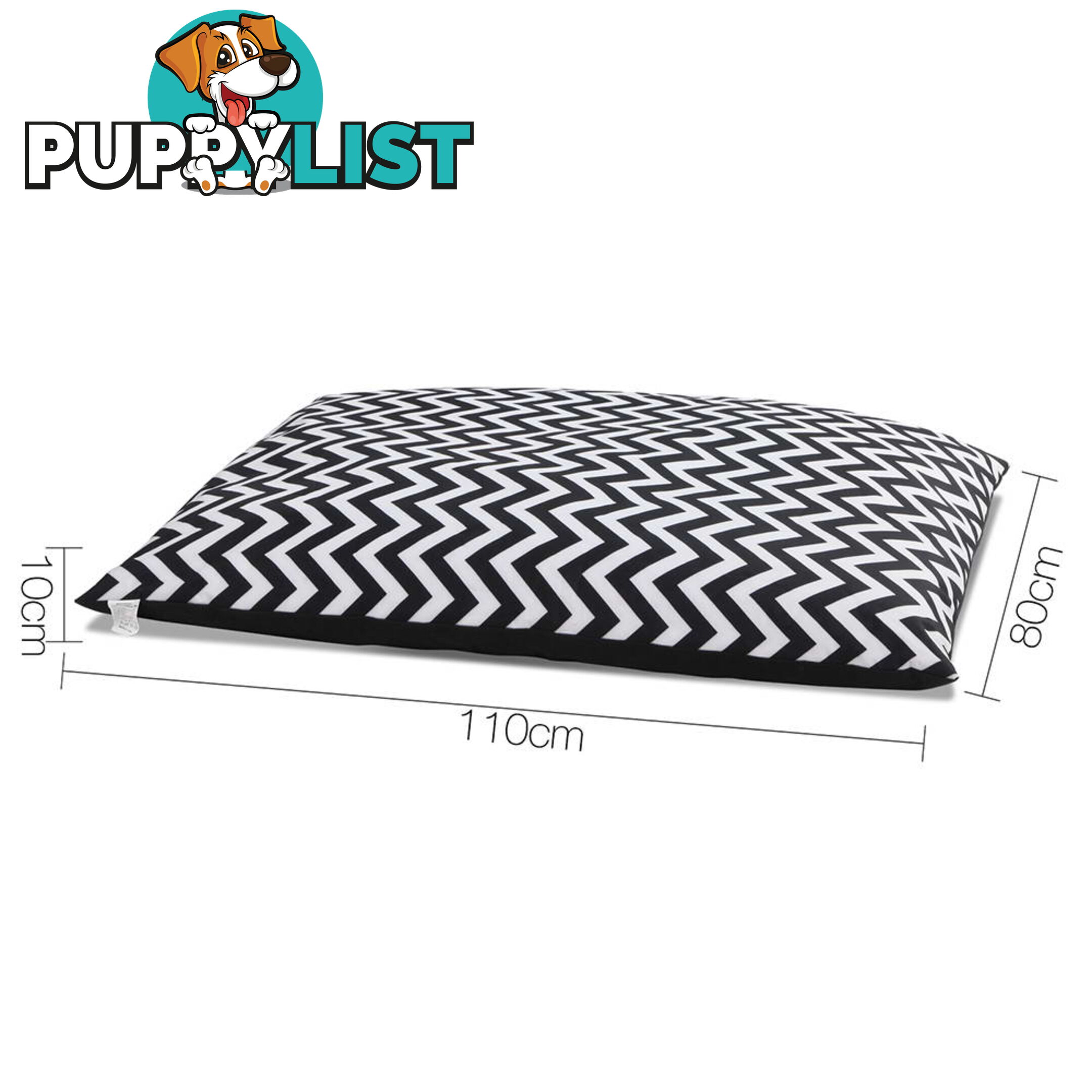 Washable Wavy Stripe Heavy Duty Pet Bed - XXLarge