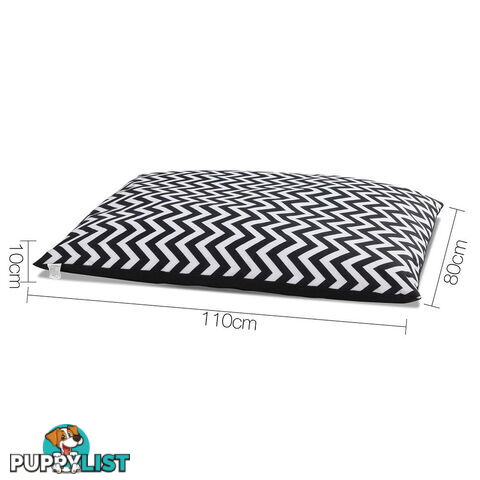 Washable Wavy Stripe Heavy Duty Pet Bed - XXLarge