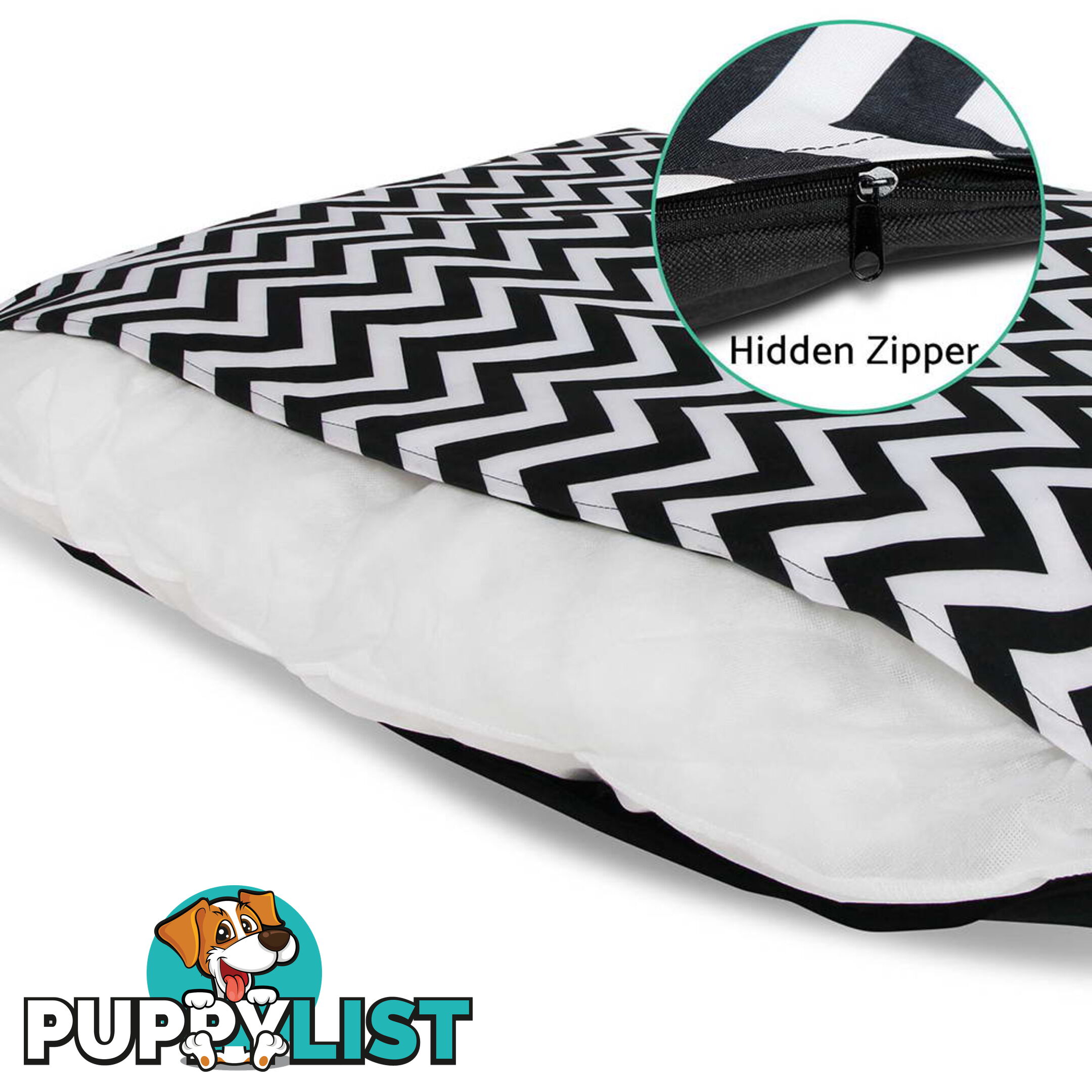 Washable Wavy Stripe Heavy Duty Pet Bed - XXLarge