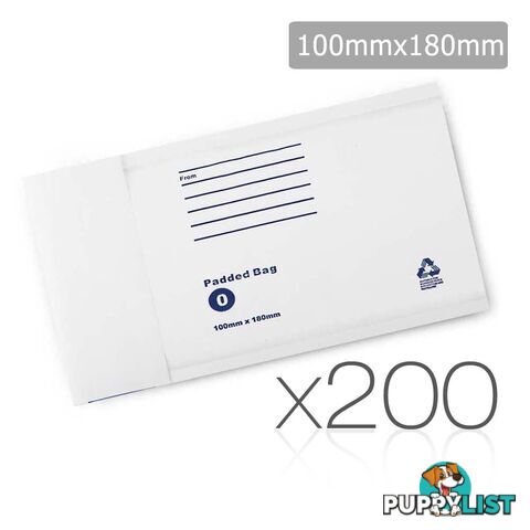 Bubble Padded Mail Envelopes 200pcs 100mm x 180mm