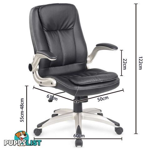 Executive PU Leather Office Computer Chair Black