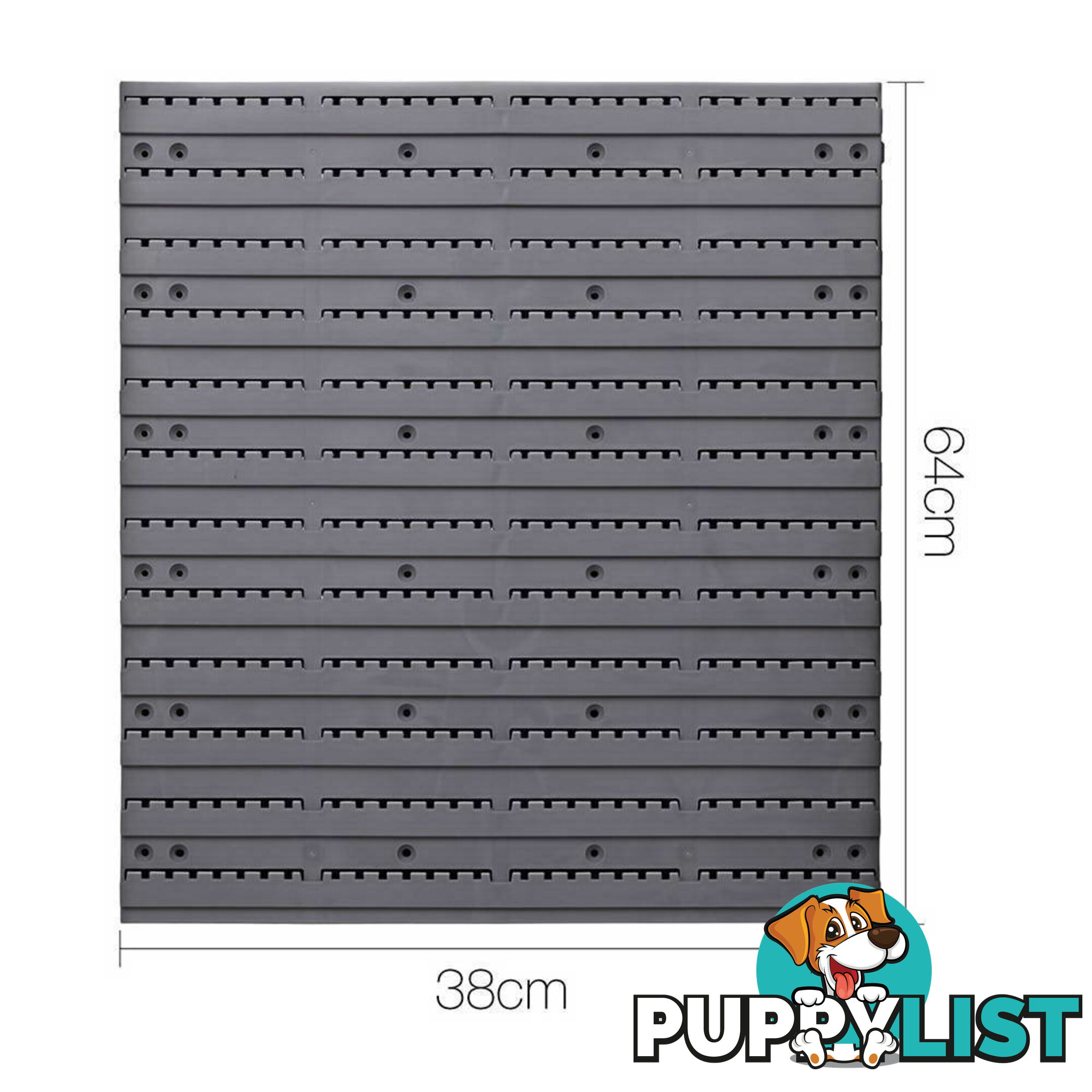 44 Piece Bin Wall Mounted Storage Rack