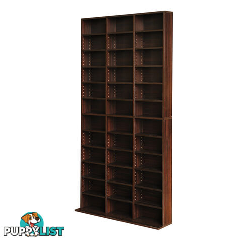 Adjustable CD DVD Book Storage Shelf Brown